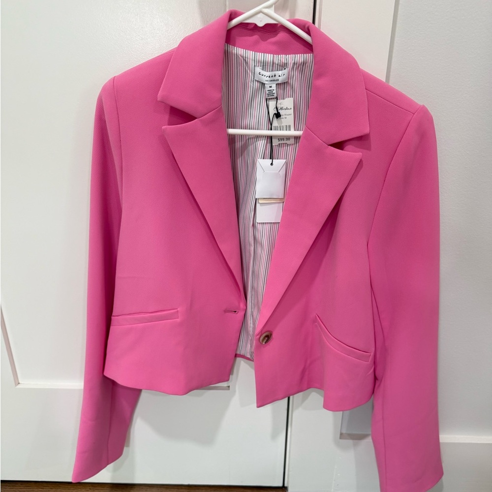 Current Air Pink Women's Cropped Blazer